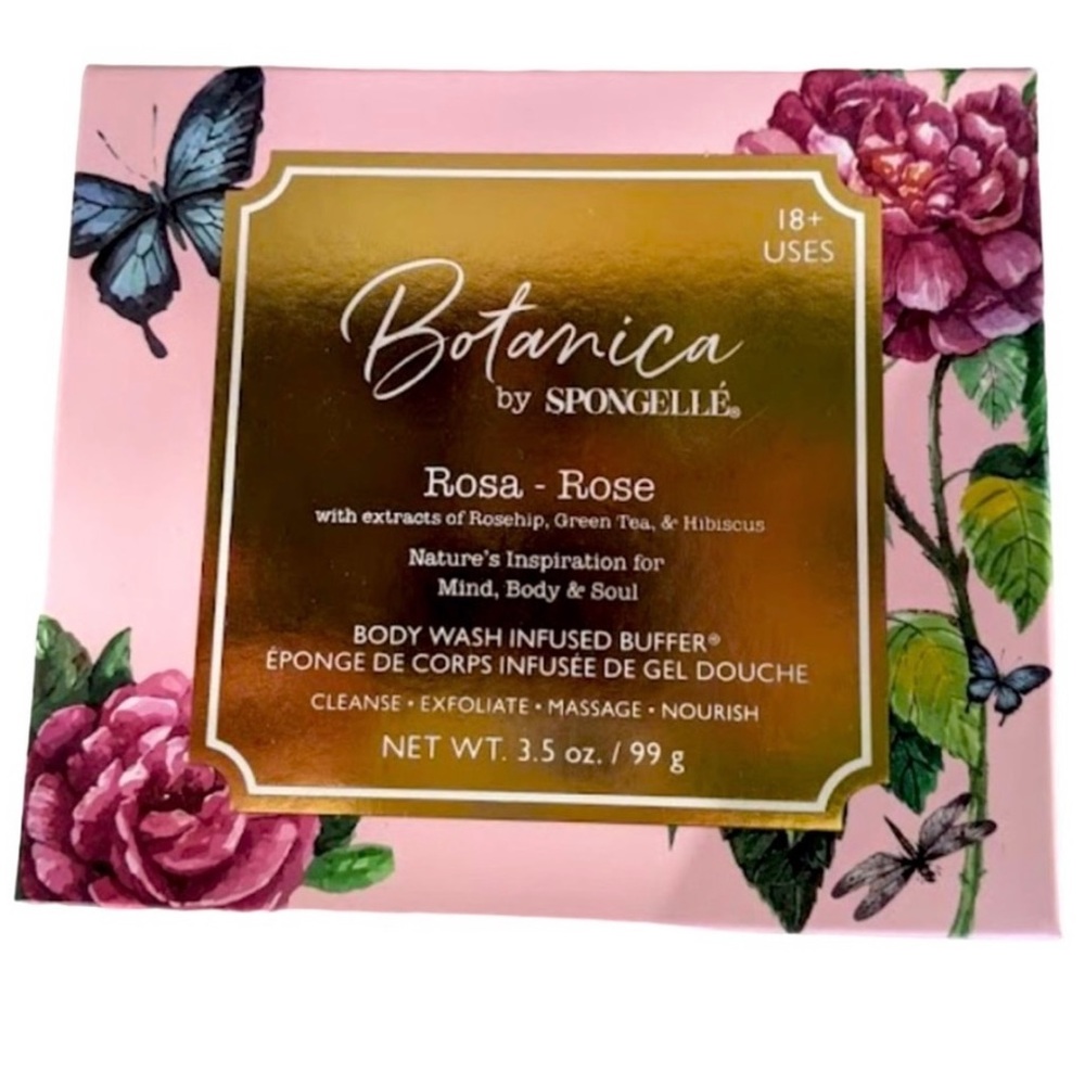 NEW - Botanica by Spongelle Body Wash Rosa - Rose Infused Buffer